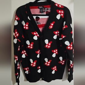 Thorn & Fable Red and White Mushroom Sweater Size SM